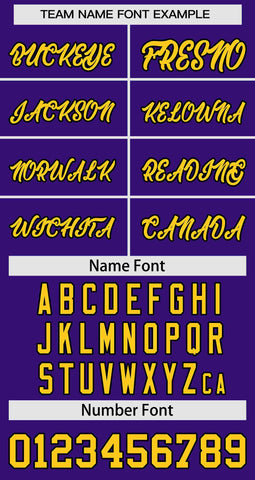 Custom Purple Gold Personalized Gradient Side Design Authentic Baseball Jersey