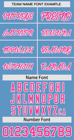Custom Light Blue Pink Personalized Gradient Side Design Authentic Baseball Jersey