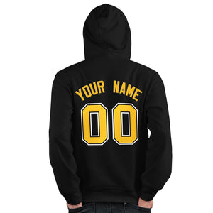 Custom Black Gold-White Classic Style Personalized Sport Pullover Hoodie