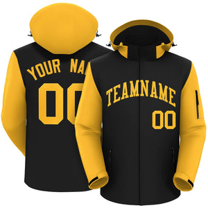 Custom Black Gold- Raglan Sleeves Waterproof Jacket