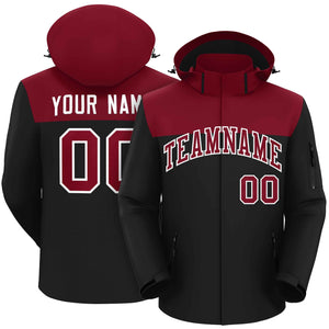 Custom Crimson Black-White Two Tone Waterproof Jacket