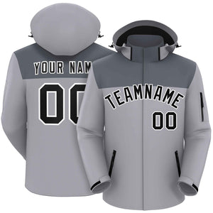 Custom Dark Gray Gray-Black Two Tone Waterproof Jacket