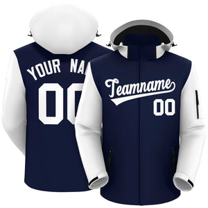 Veste imperméable à manches raglan blanc marine personnalisée