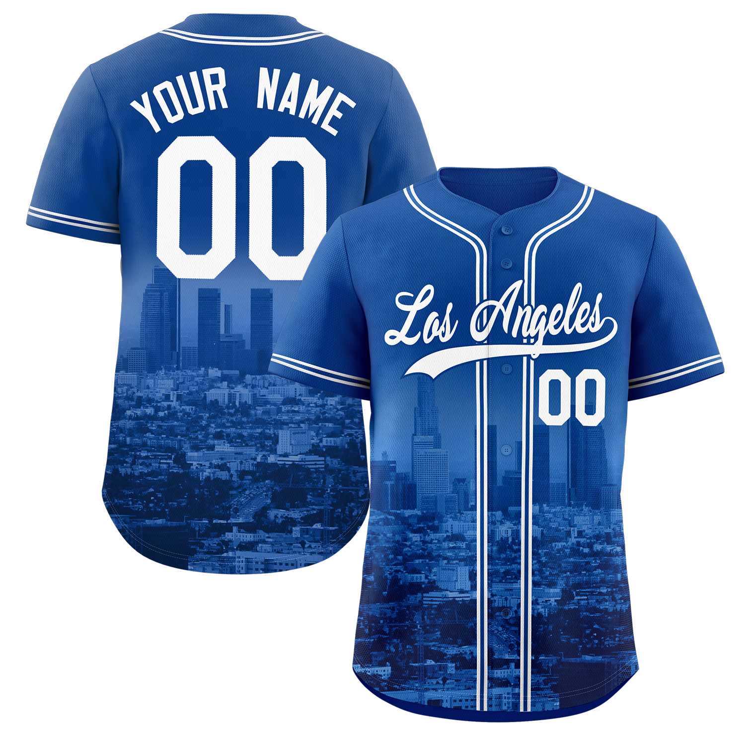 Maillot de baseball personnalisé Royal White-Royal Los Angeles City Connect