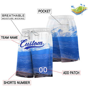 Custom Personalized Denver City Landscape Basketball Shorts