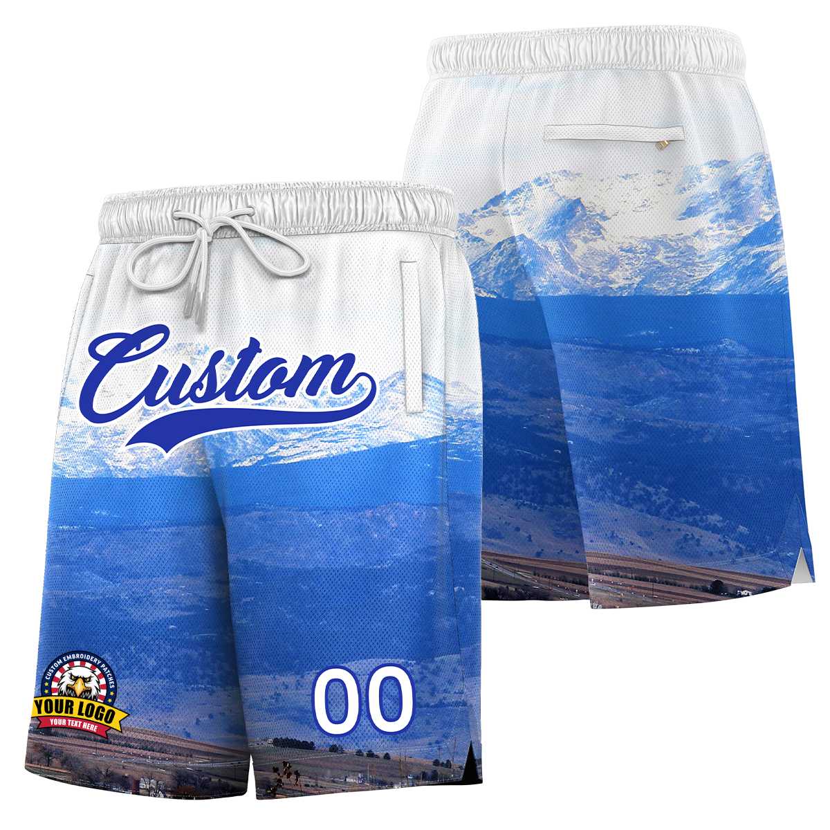 Custom Personalized Denver City Landscape Basketball Shorts