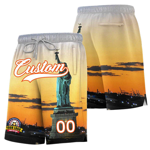 Custom Personalized New York City Landscape Basketball Shorts