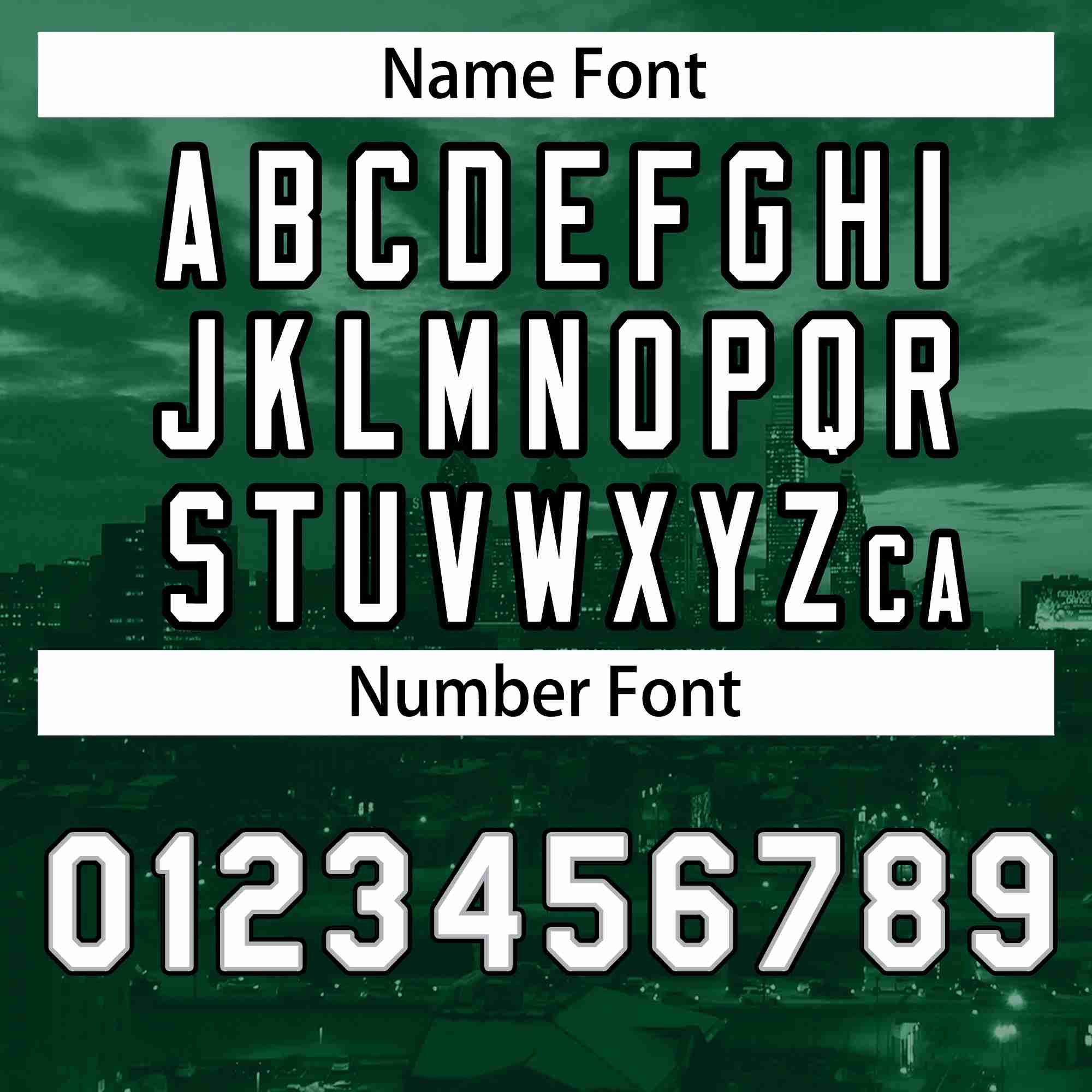 Baseball Jersey Number Font