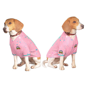 Maillot pour chien personnalisé à motif graffiti Splash rose clair Aqua personnalisé