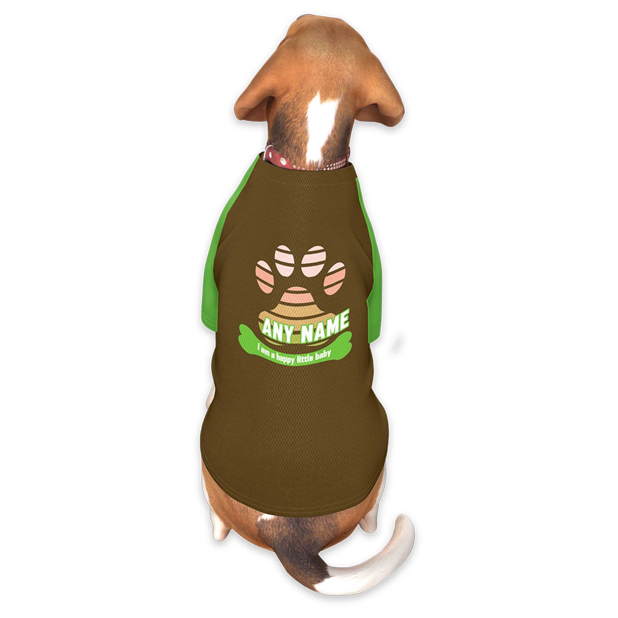 Custom Brown Kelly Green Raglan Sleeves Dog Jersey