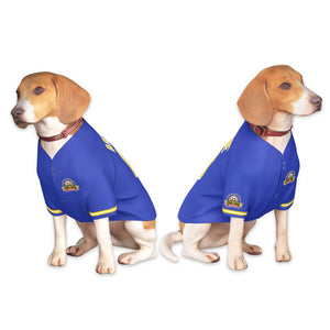 Custom Royal Gold-White Classic Style Dog Jersey