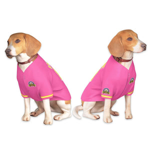 Custom Pink Gold-White Classic Style Dog Jersey