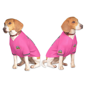 Maillot pour chien de style classique rose noir-blanc personnalisé