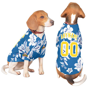 Custom Gold White Graffiti Pattern Dog Jersey