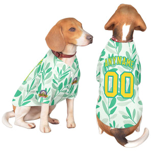 Custom Gold Teal Graffiti Pattern Dog Jersey