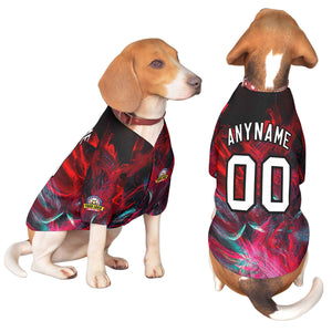 Maillot pour chien à motif graffiti blanc et noir personnalisé