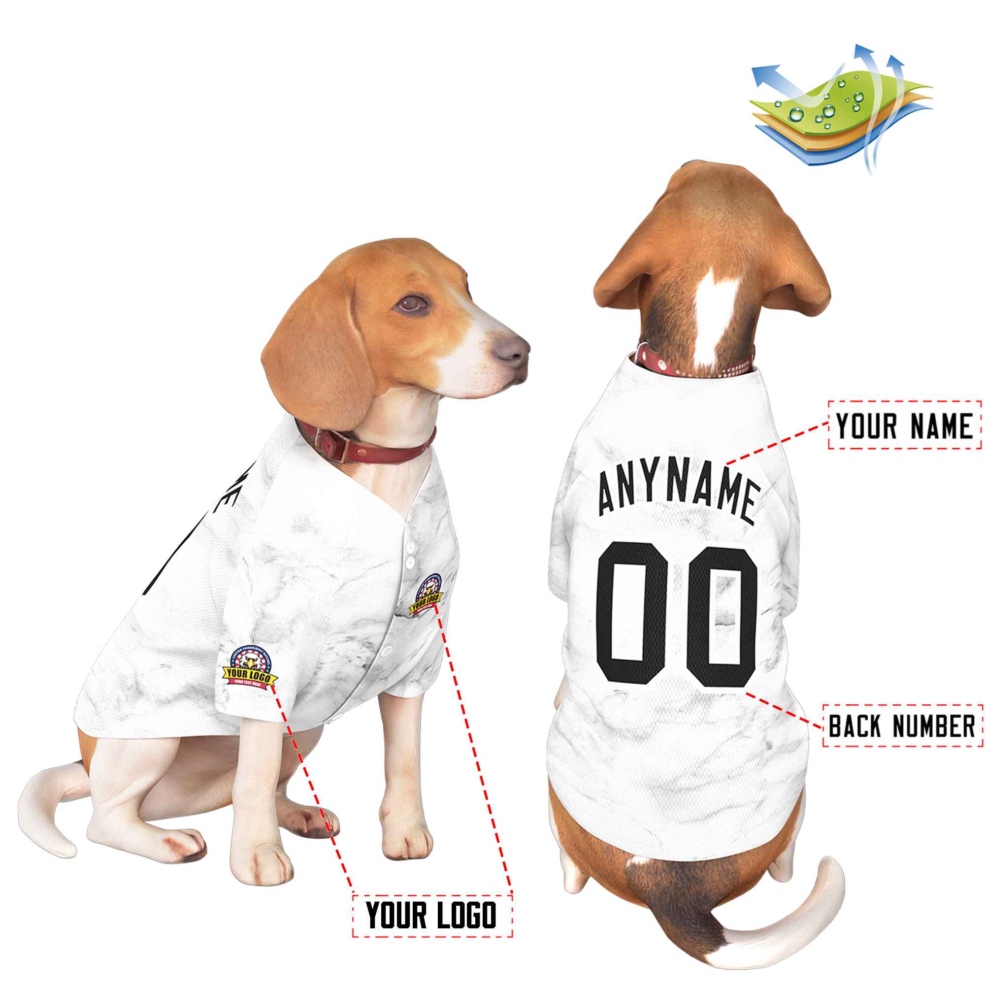 Custom Black White Graffiti Pattern Dog Jersey