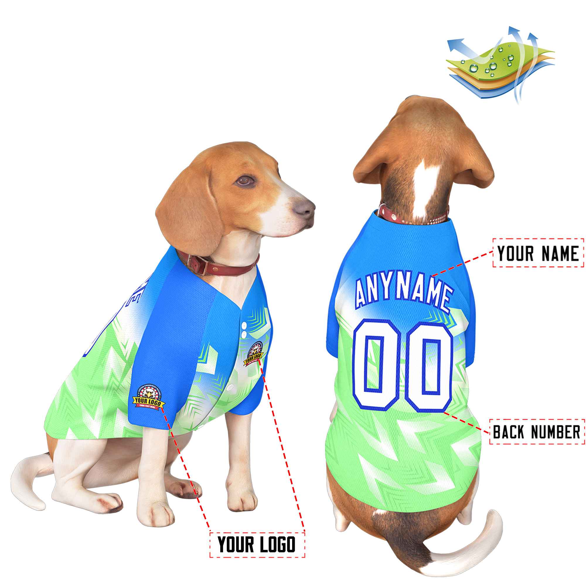 Custom White Royal Graffiti Pattern Dog Jersey