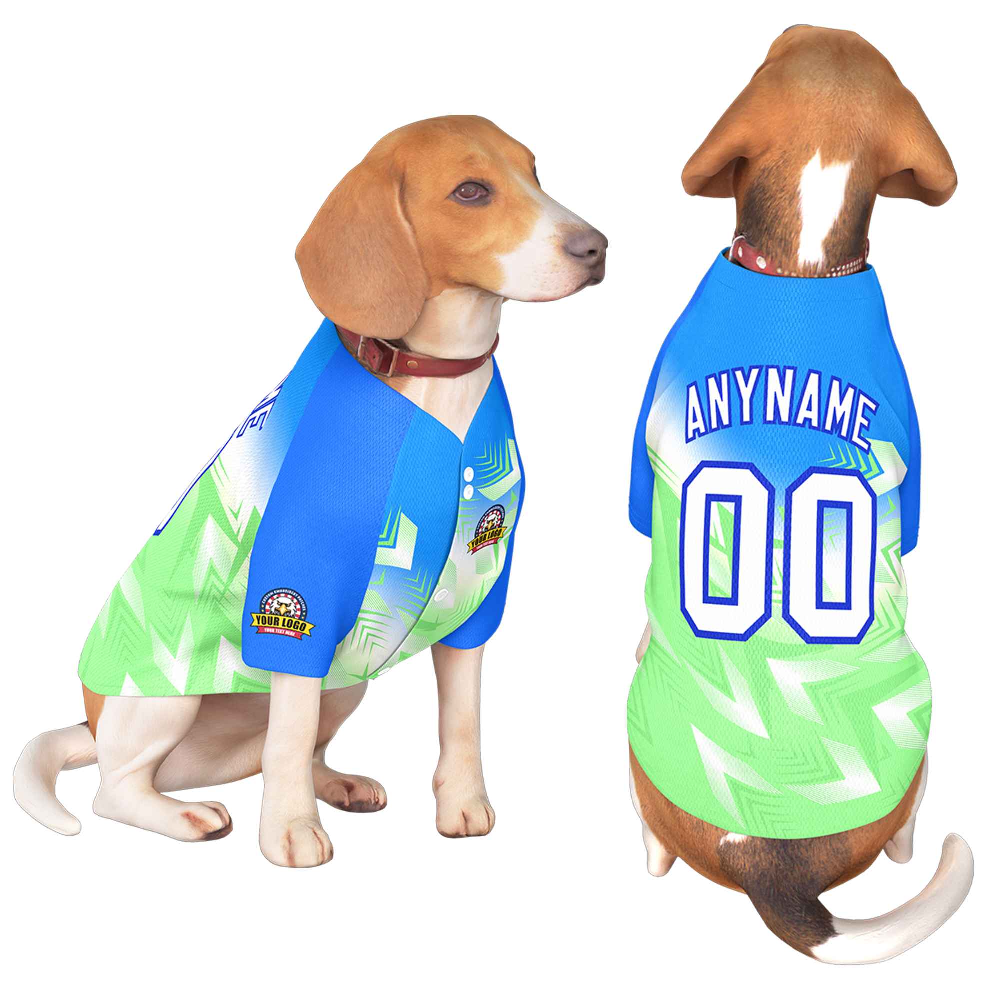 Custom White Royal Graffiti Pattern Dog Jersey