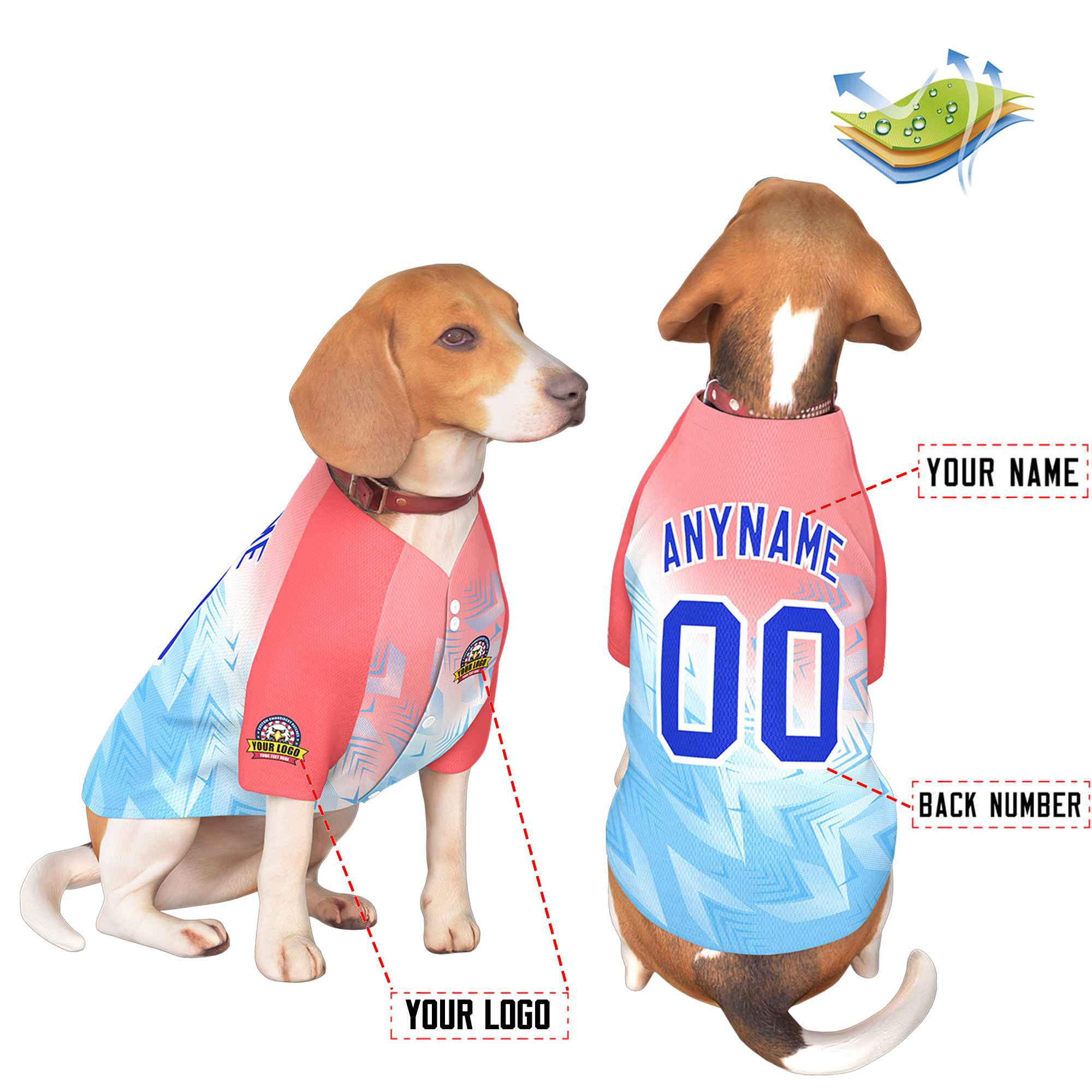 Custom Royal White Graffiti Pattern Dog Jersey