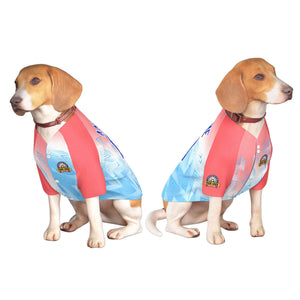 Maillot pour chien à motif graffiti blanc royal personnalisé