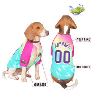 Custom Purple White Graffiti Pattern Dog Jersey