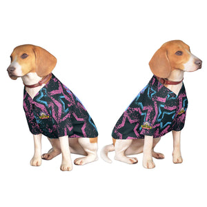 Maillot pour chien à motif graffiti rose poudré personnalisé