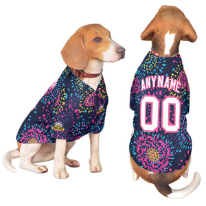 Custom White Pink Graffiti Pattern Dog Jersey