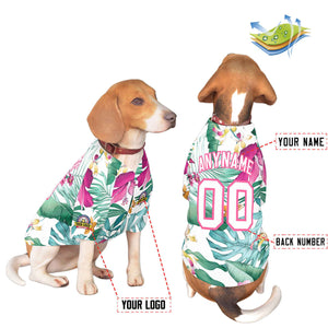 Custom White Pink Graffiti Pattern Dog Jersey