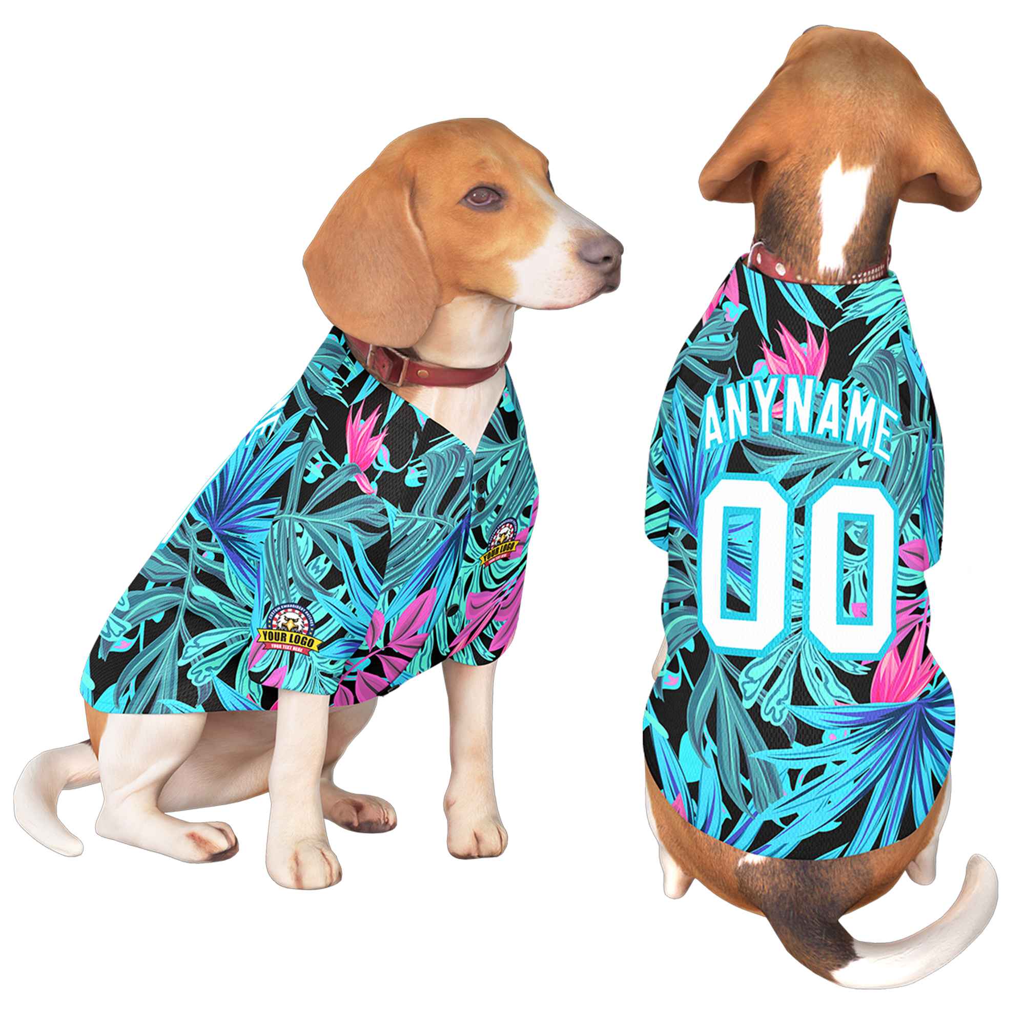 Custom White Sky Blue Graffiti Pattern Dog Jersey