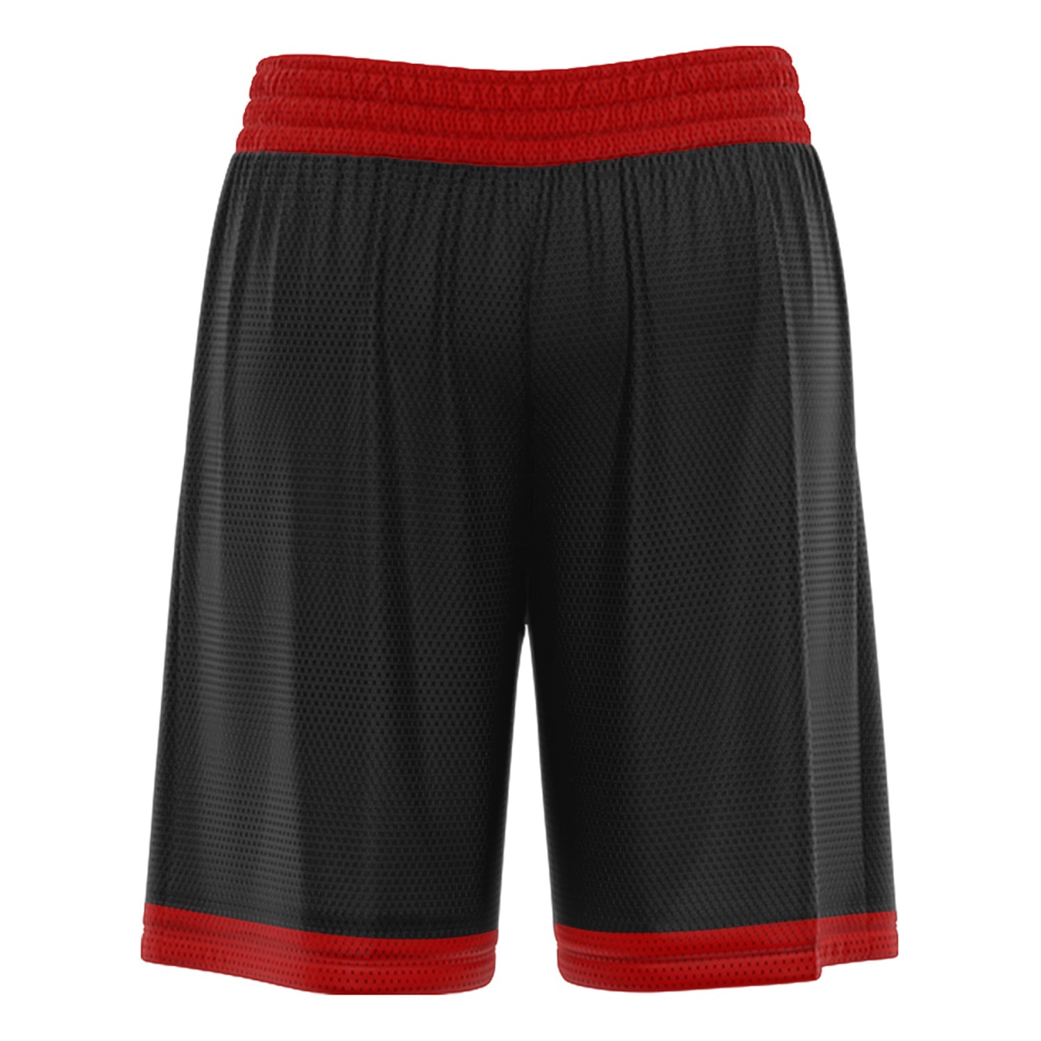 Short de basket-ball noir rouge personnalisé