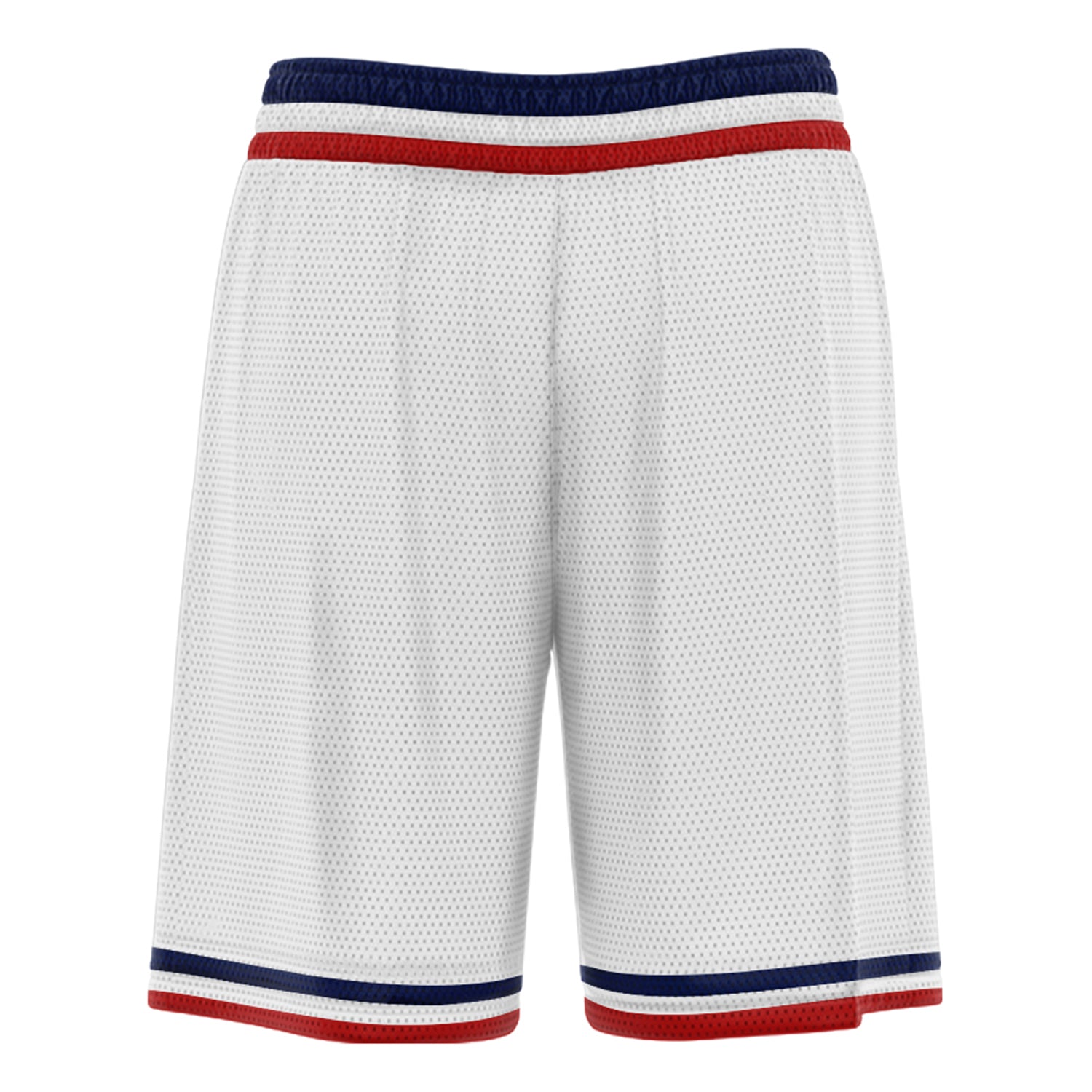 Short de basket-ball personnalisé blanc marine