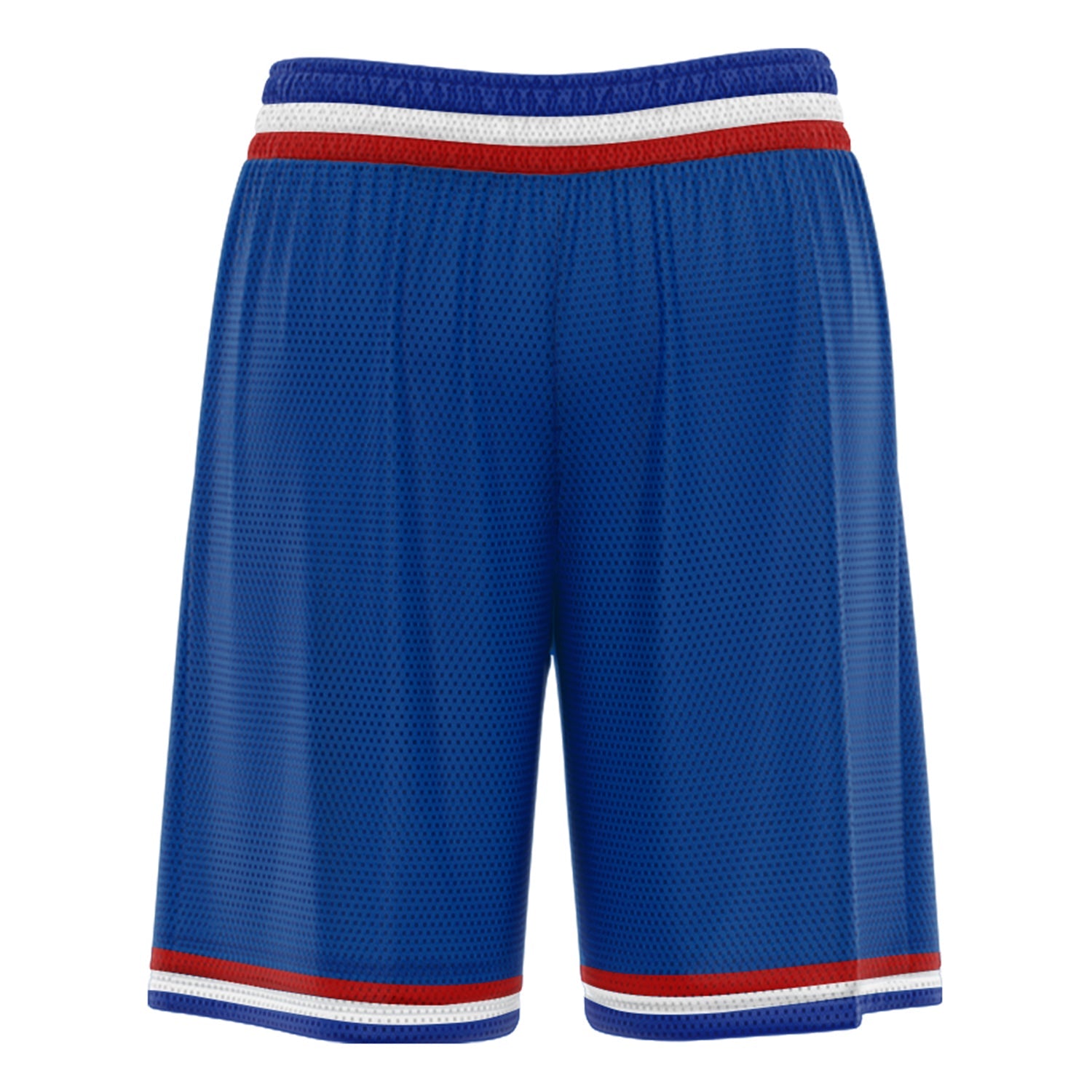 Short de basket-ball personnalisé bleu blanc rouge