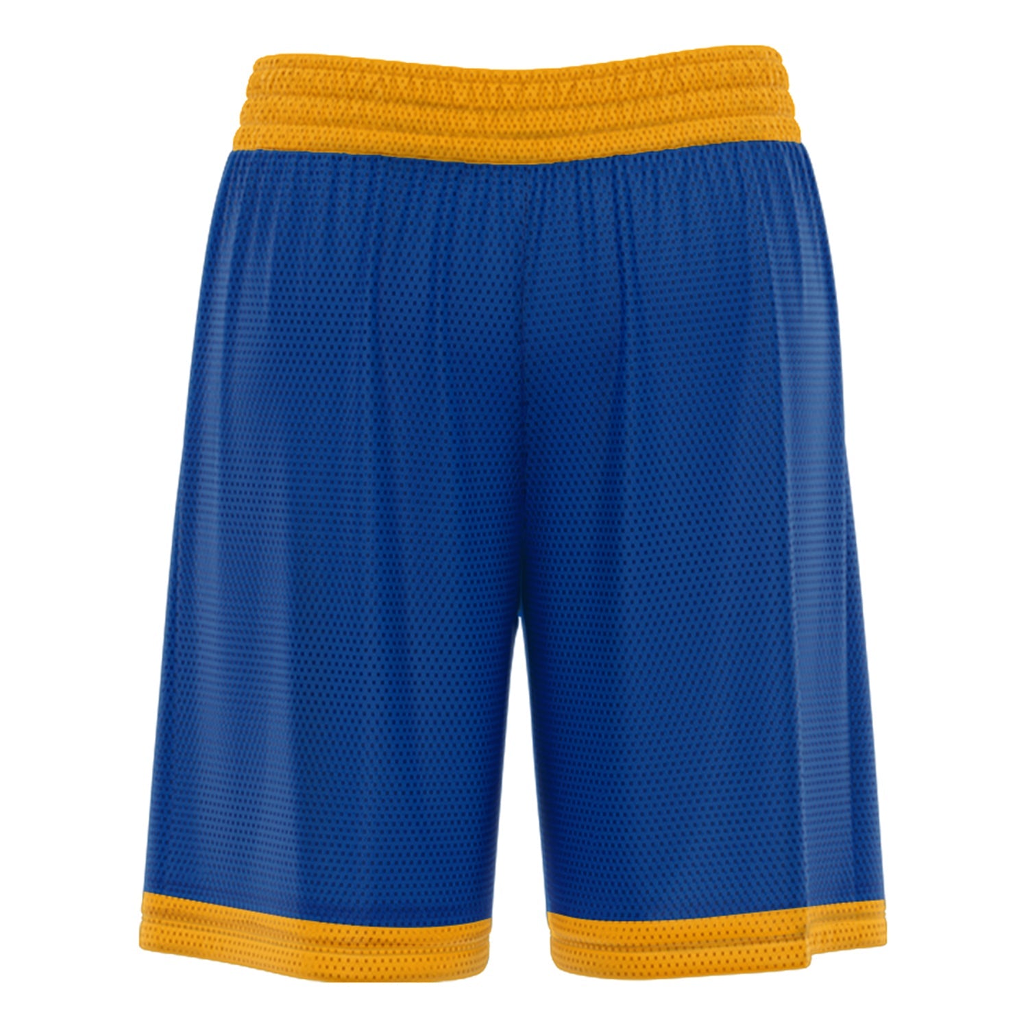 Short de basket-ball bleu jaune personnalisé