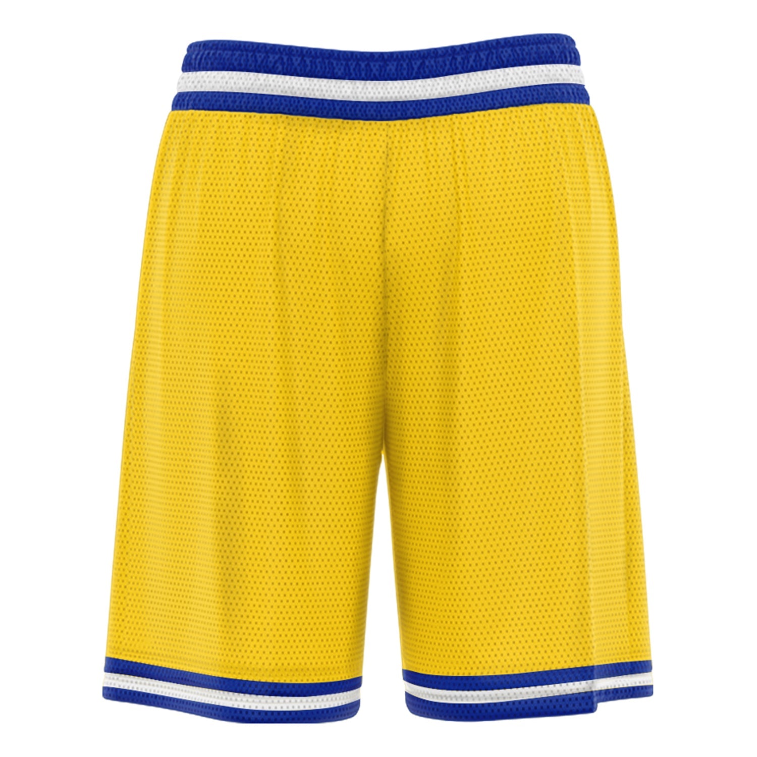 Custom Yellow Blue Basketball Shorts