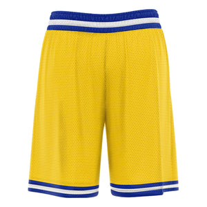 Custom Yellow Blue Basketball Shorts