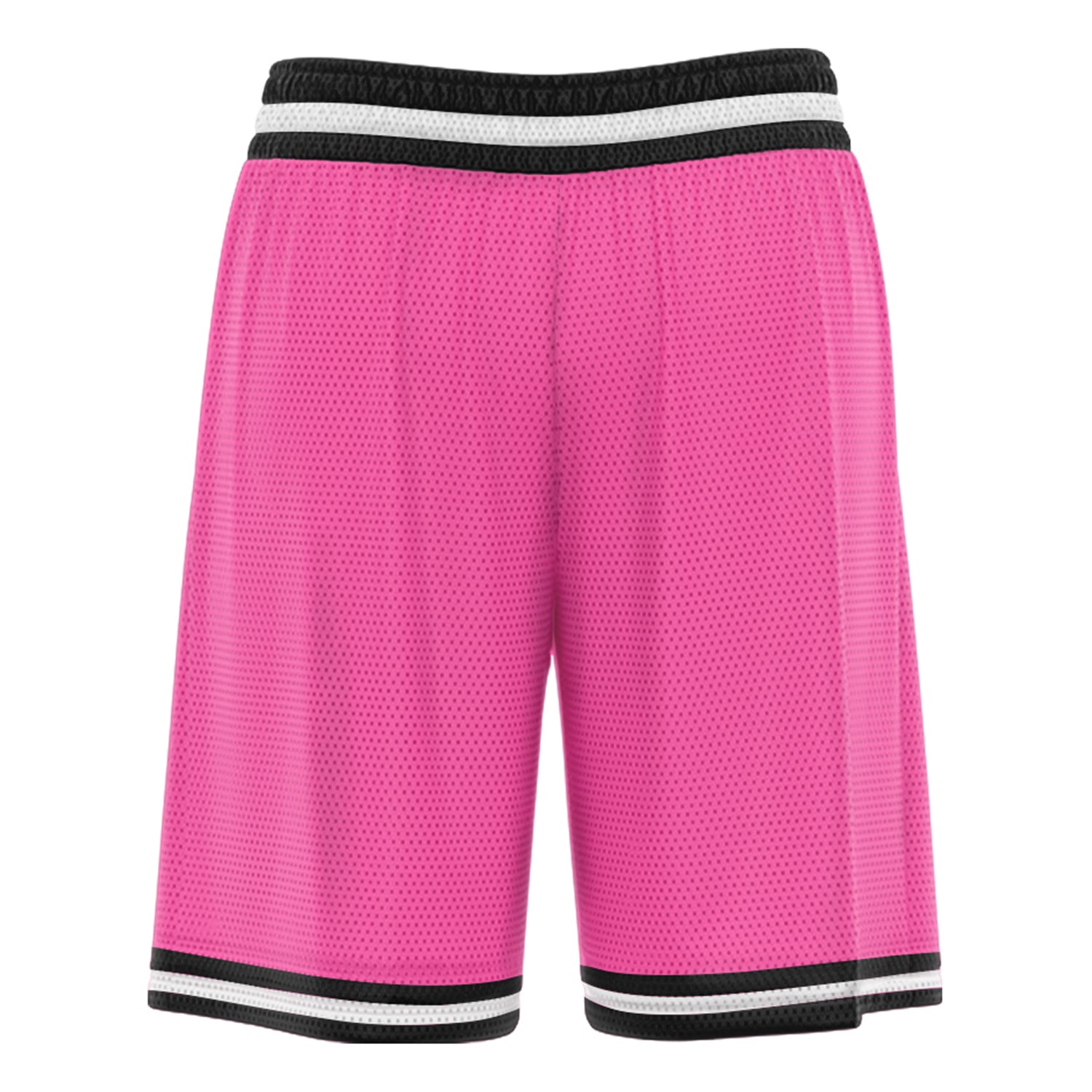 Short de basket-ball noir rose personnalisé