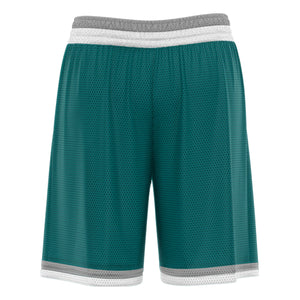 Short de basket-ball gris vert personnalisé