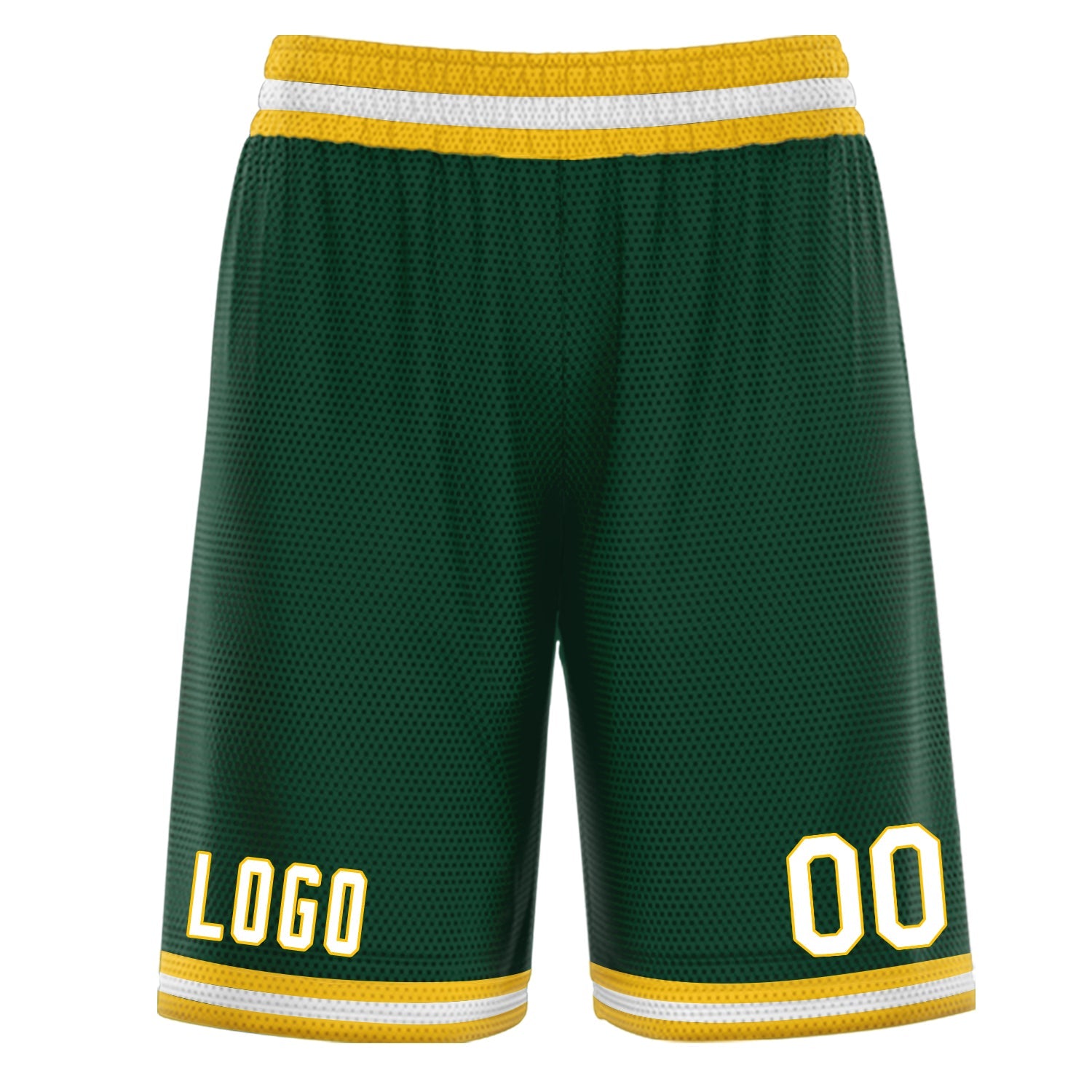 Custom Green Yellow Basketball Shorts