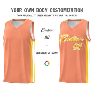 Custom Orange Yellow-White Classic Sets Sports Uniform Basketball Jersey