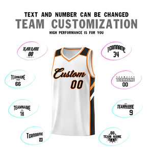 Custom White Black-Orange Classic Sets Sports Uniform Basketball Jersey