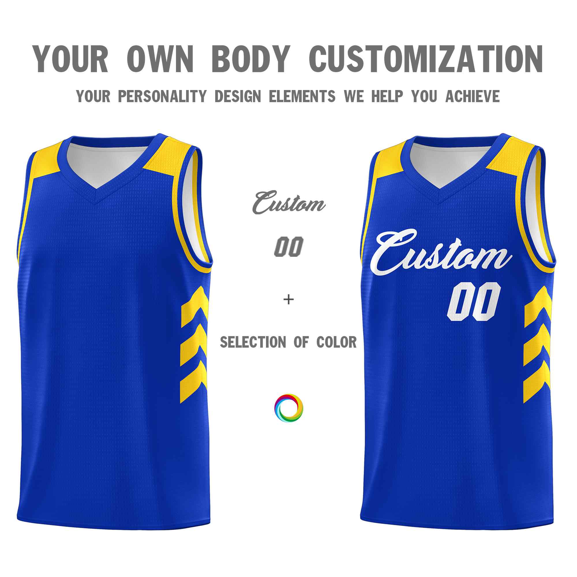 Custom Royal White Classic Sets Sports Uniform Basketball Jersey