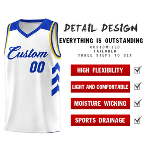 Custom White Royal Classic Sets Sports Uniform Basketball Jersey