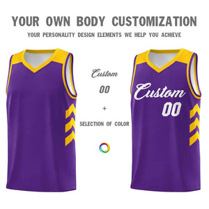 Ensembles classiques violets et blancs personnalisés, maillot de basket-ball uniforme de sport