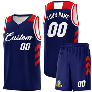 Custom Navy White Classic Sets Sports Uniform Basketball Jersey