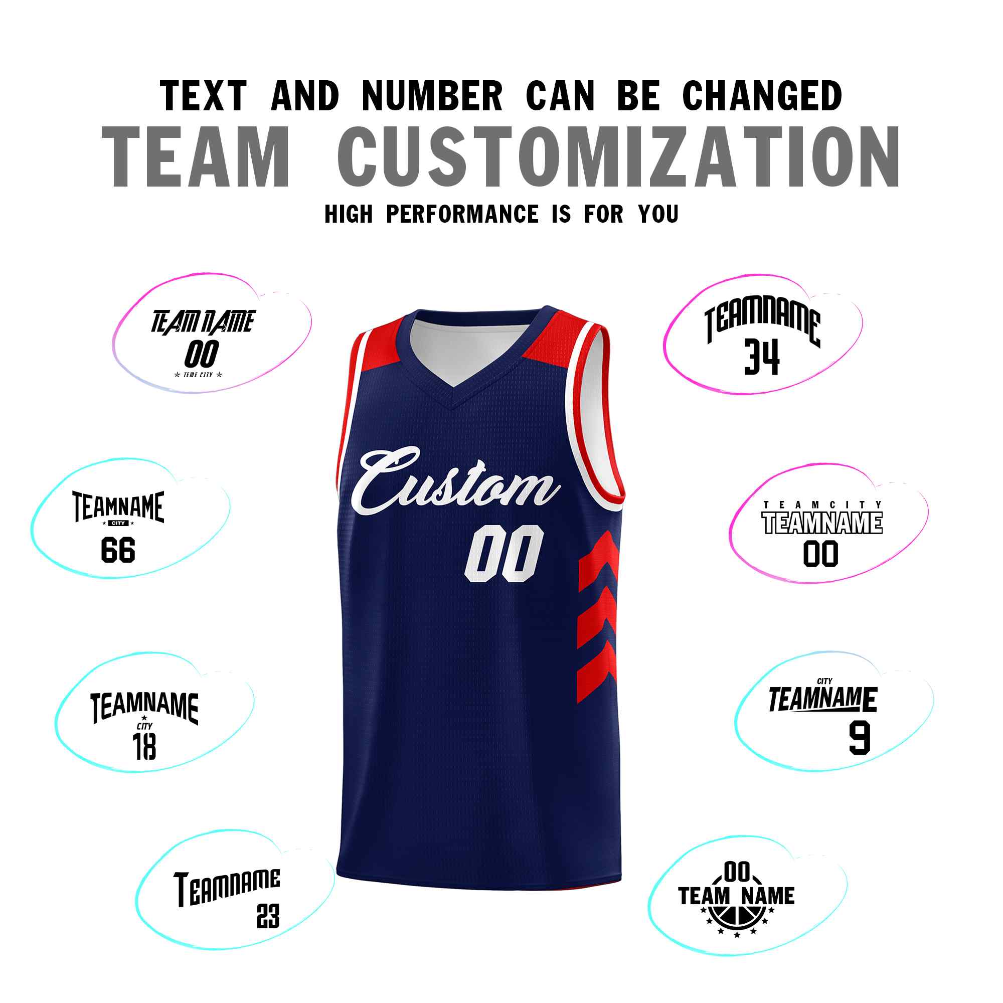 Custom Navy White Classic Sets Sports Uniform Basketball Jersey