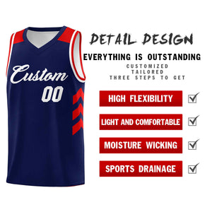 Custom Navy White Classic Sets Sports Uniform Basketball Jersey