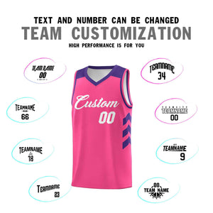 Custom Pink White Classic Sets Sports Uniform Basketball Jersey