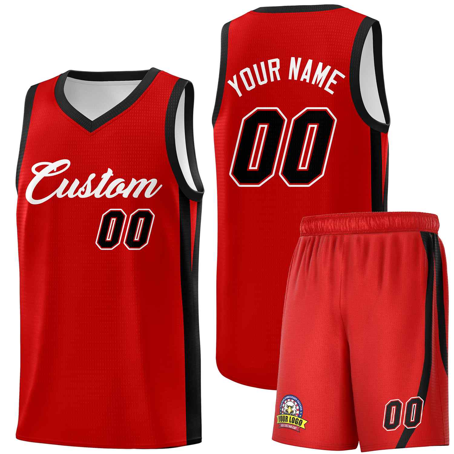 Ensembles classiques rouges et blancs personnalisés, maillot de basket-ball uniforme de sport