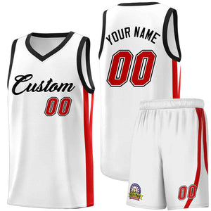 Ensembles classiques noirs et blancs personnalisés, maillot de basket-ball uniforme de sport